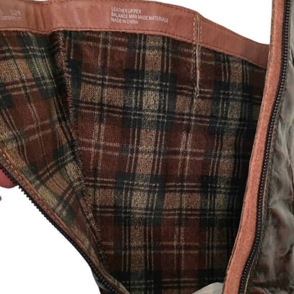 Born Brown Cort Crackled Leather Knee High Riding Boots Sz 6 - Picture 9 of 13
